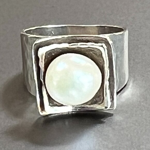 Vintage Silpada SS with Pearl Ring - Picture 1 of 7